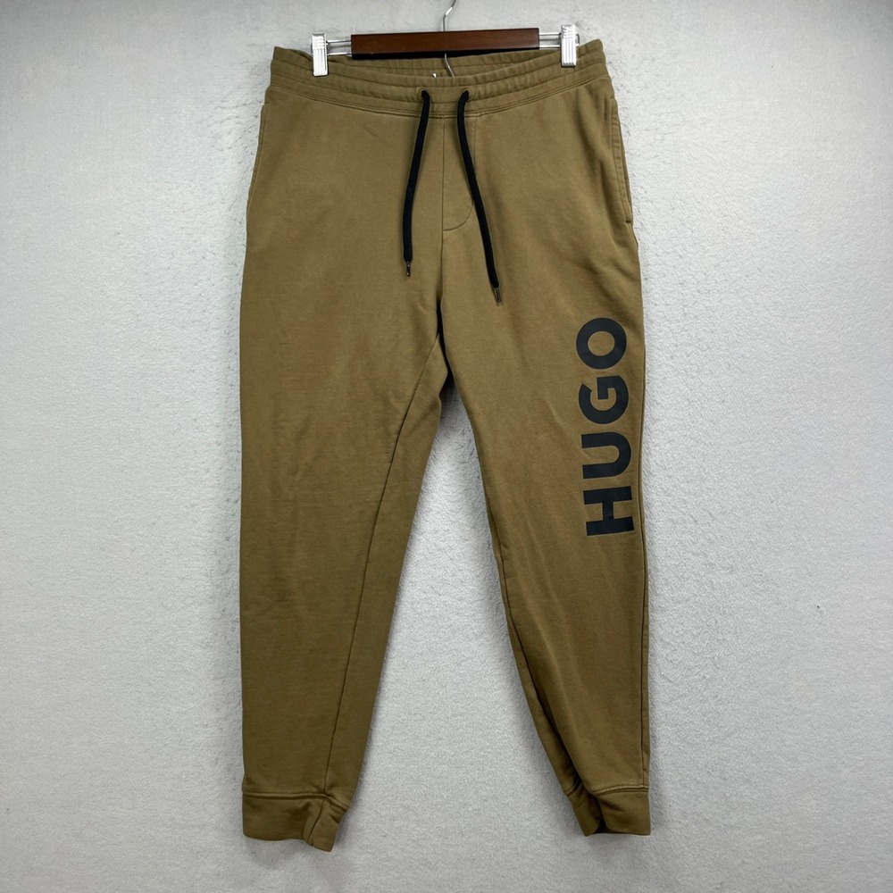 HUGO Sweatpants Mens Medium Brown Joggers Activewear Streetwear Athletic Lounge